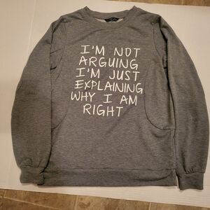 LILICLOTH Women Small Gray Sweatshirt